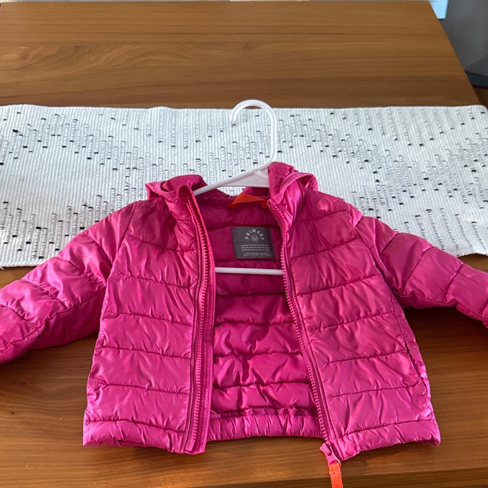 Primary Magenta Puffer Coat